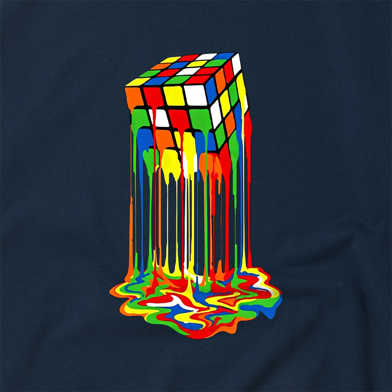 The Melting Cube Geek Retro Raglan T-Shirt