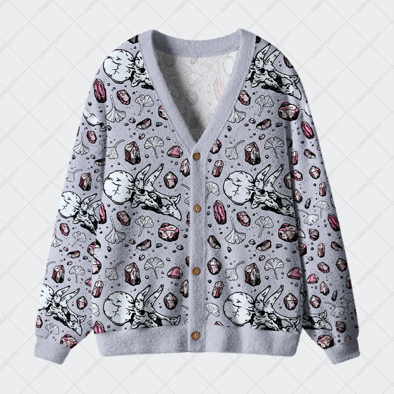 Geeksoutfit Ancient Dinosaur Fossils Geek Ugly Cardigan Sweaters for Sale