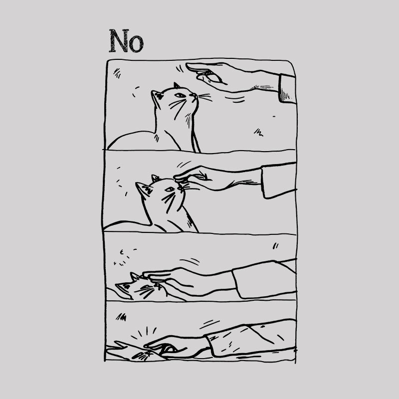 Cat Says No Geek T-Shirt