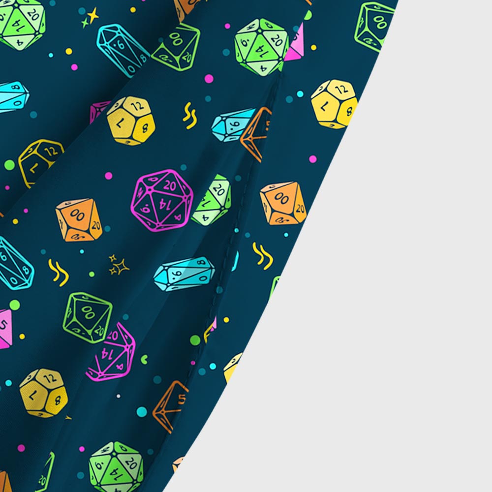 Colorful DND Dice RPG Geek Tiered Cami Maxi Dress