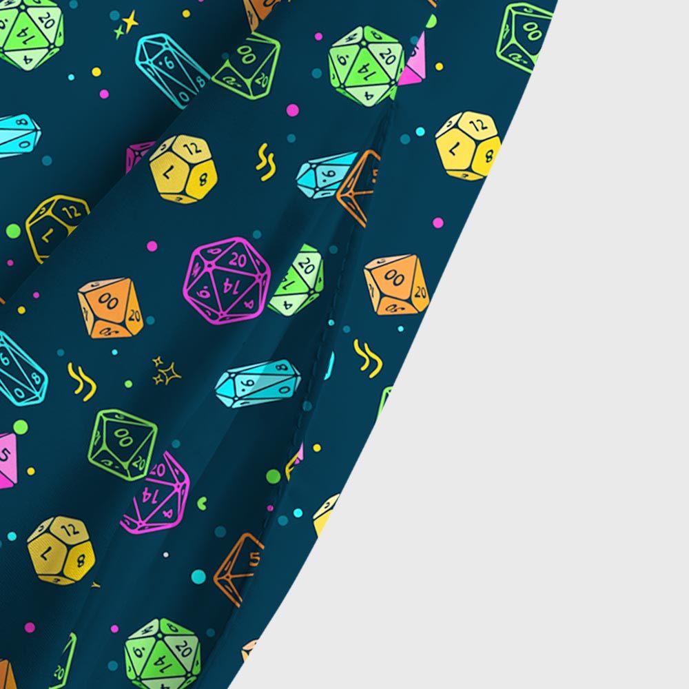 Colorful DND Dice RPG Geek Tiered Cami Maxi Dress