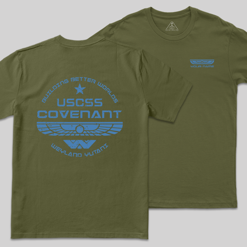 Personalized Weyland Yutani SkyBlue Geek T-Shirt