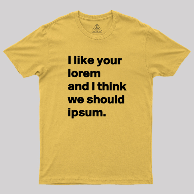 Lorem & Ipsum Geek T-Shirt