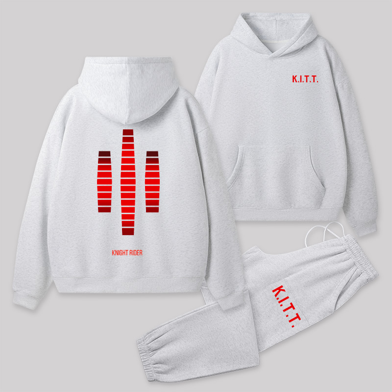 KITT Lights Front and Back Printed Geek Fleece Hoodie Set