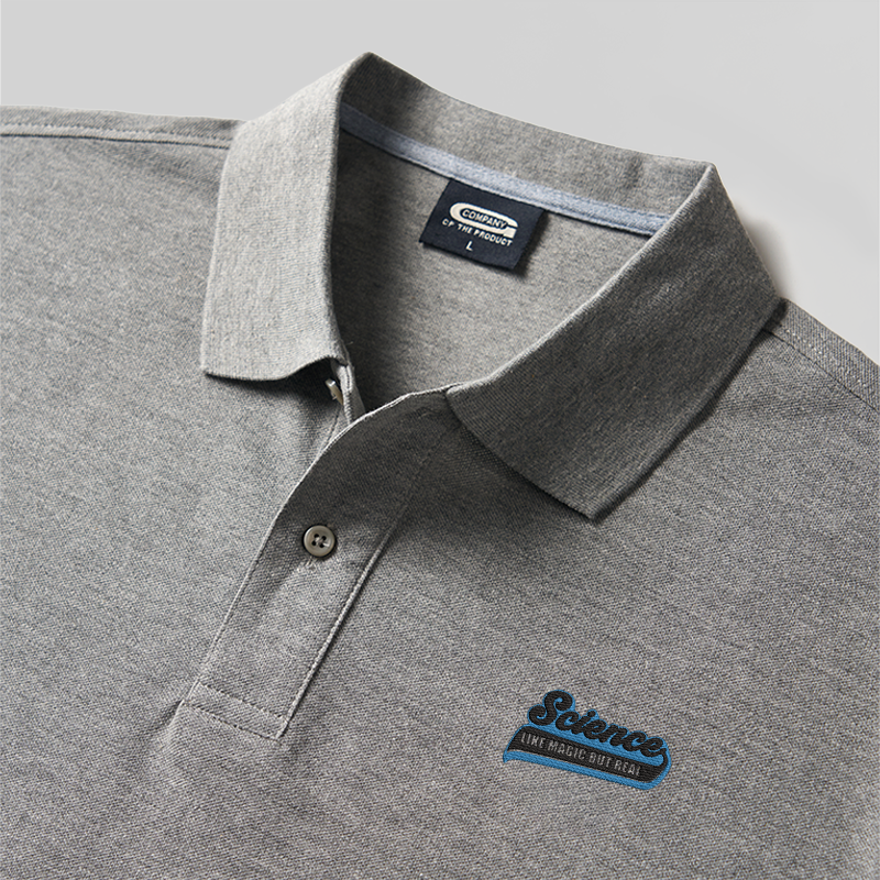 Science Like Magic Geek Embroidered Polo Shirt