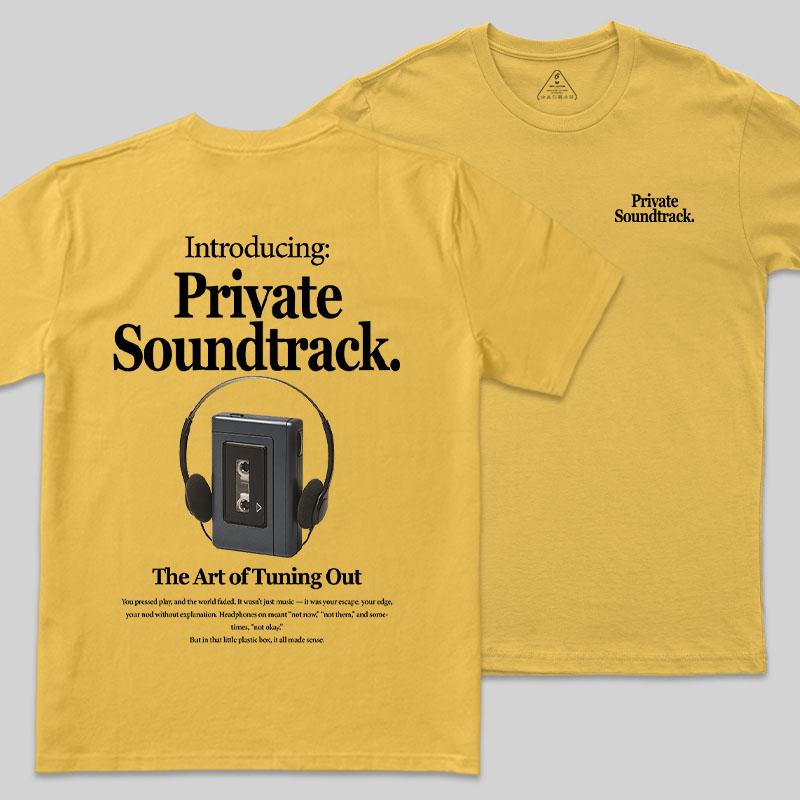 Private Soundtrack Front and Back Printing Geek T-Shirt