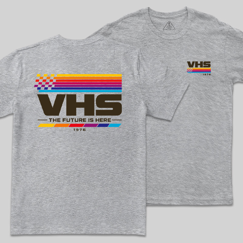 VHS The Future Is Here Front and Back Printed Geek T-Shirt