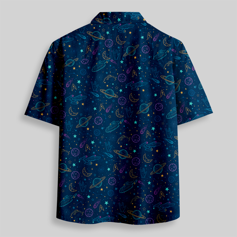 Cosmic Line Explorer Series Button Up Pocket Shirt