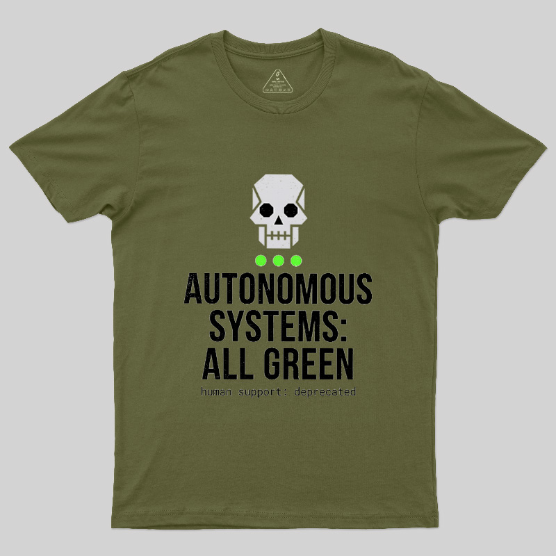 Autonomous Systems All Green Geek T-Shirt