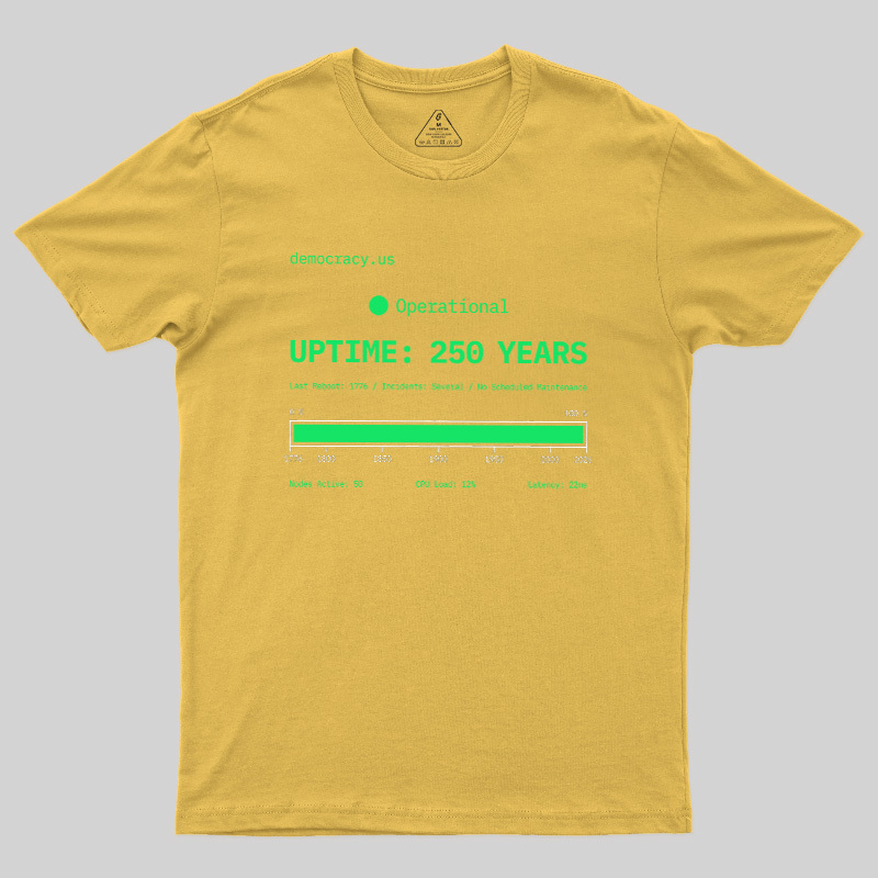 Nation System Uptime Dashboard Geek T-Shirt