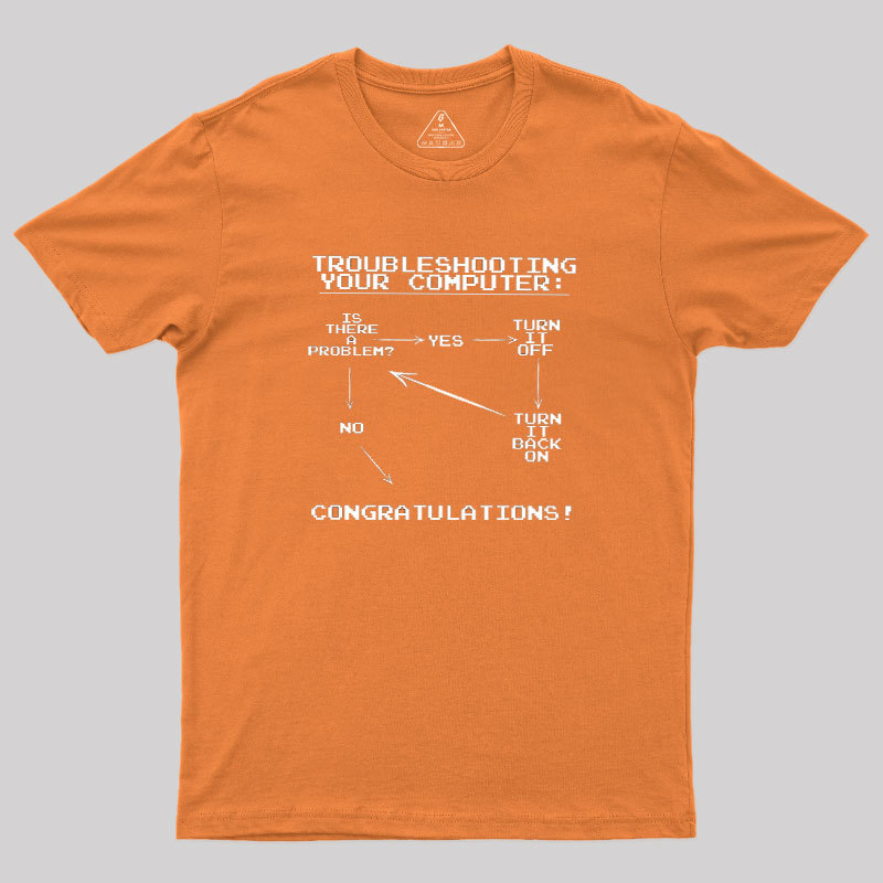 Troubleshooting Your Computer Geek T-Shirt