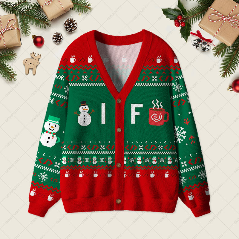 IF Code Geek Ugly Cardigan Sweaters 