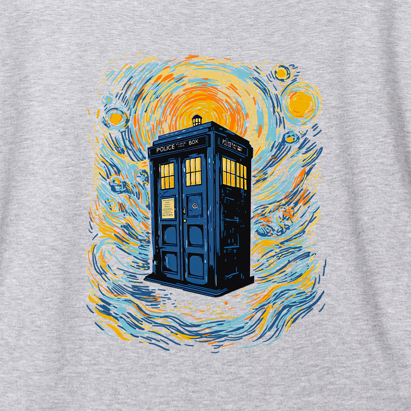 Starry Blue Box Geek Dolman Sleeve V-Neck Shirt