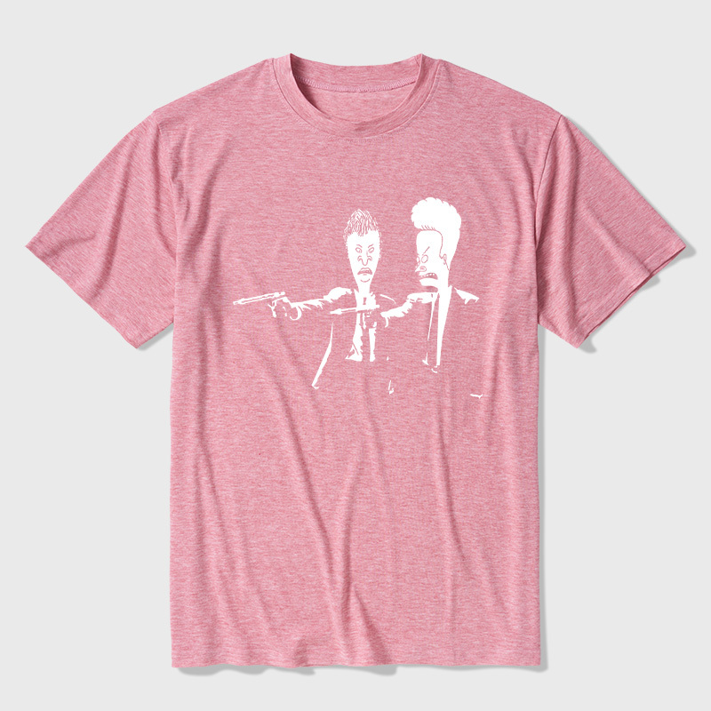 Beavis And Butthead Pulp Fiction Ultra Soft Heather Tees
