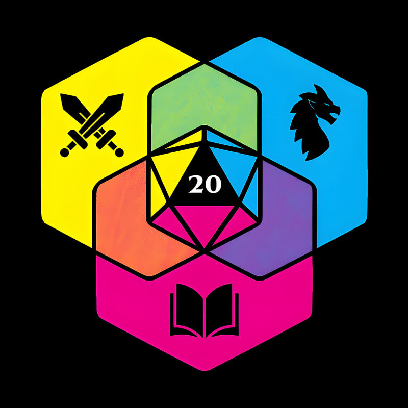 RPG CMYK Dice Venn Diagram Geek T-Shirt