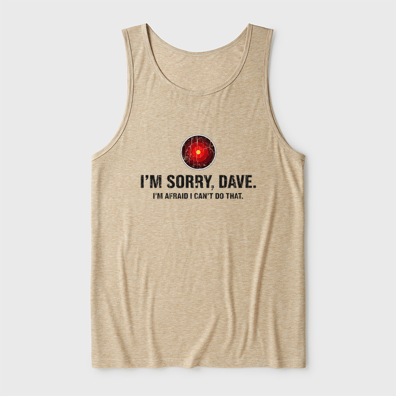 HAL Sorry Dave Quote Ultra Soft Heather Tank