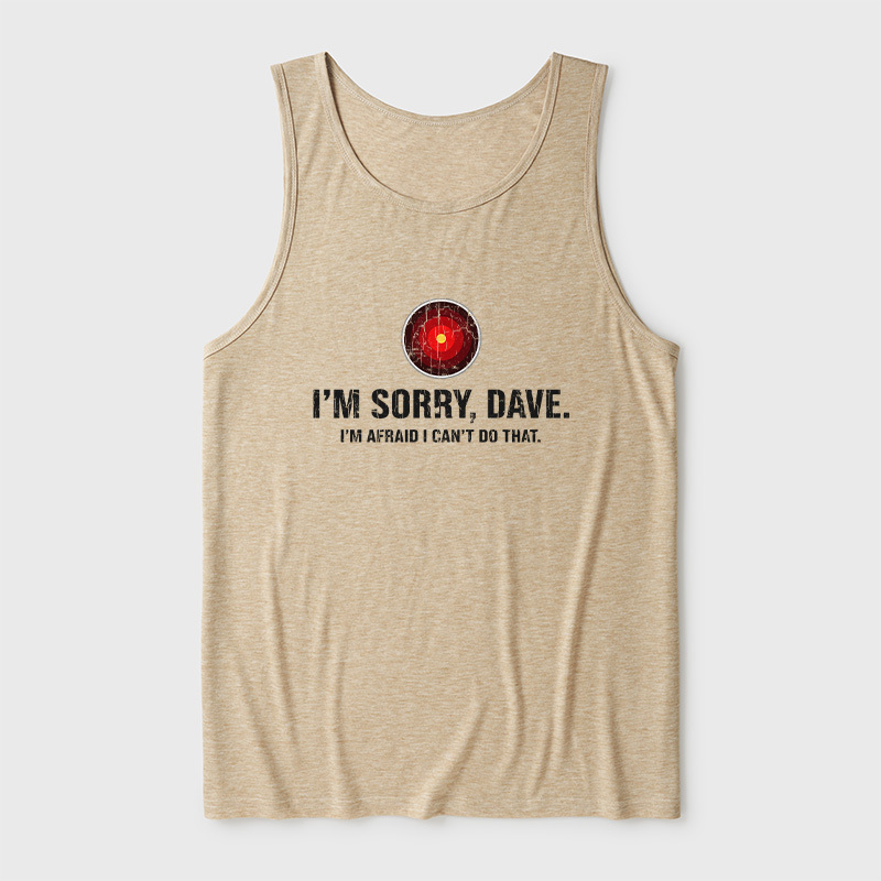 HAL Sorry Dave Quote Ultra Soft Heather Tank
