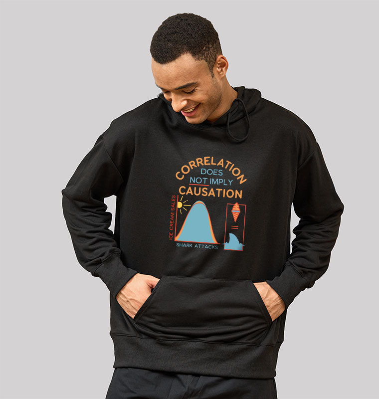 Correlation Does Not Imply Causation Geek Hoodie