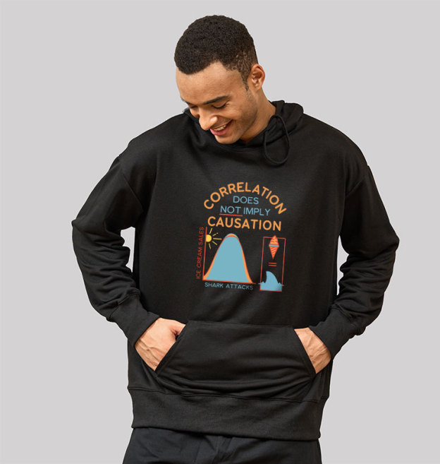 Correlation Does Not Imply Causation Geek Hoodie
