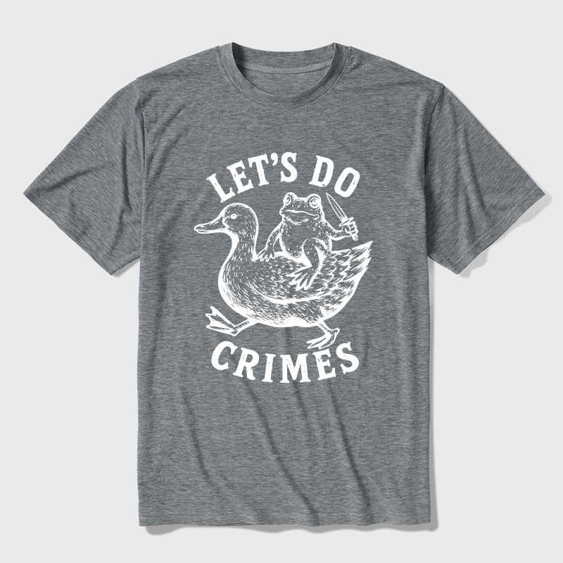 Let’s Do Crimes Ultra Soft Heather Tees