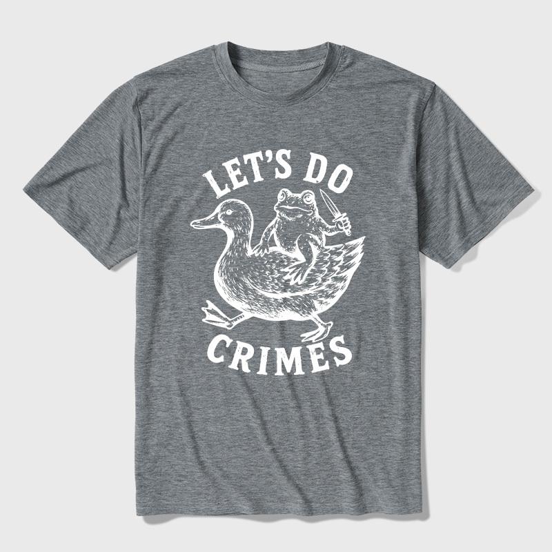 Let’s Do Crimes Ultra Soft Heather Tees