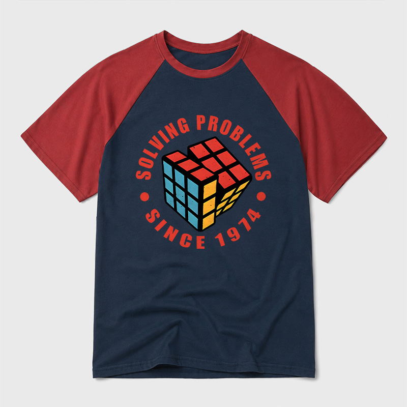 Solving Problems Since 1974 Geek Retro Raglan T-Shirt