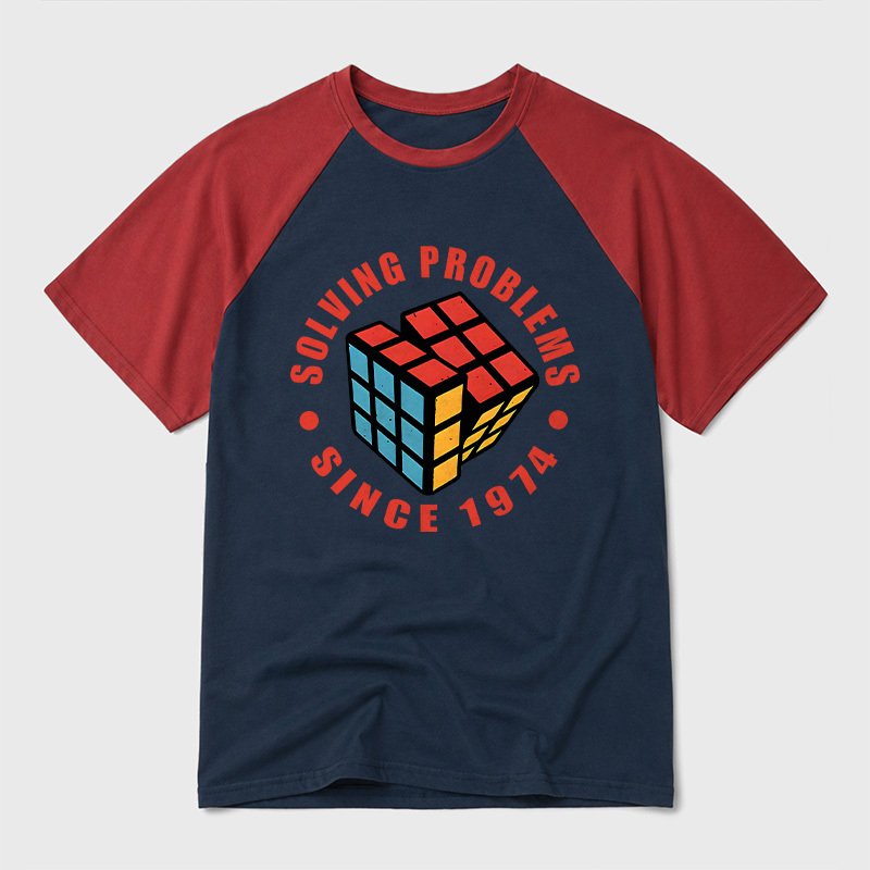 Solving Problems Since 1974 Geek Retro Raglan T-Shirt
