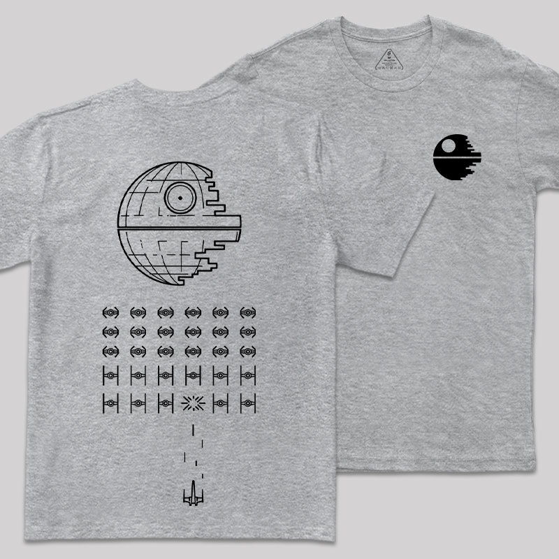 Pixel Wars Front And Back Printing Geek T-Shirt