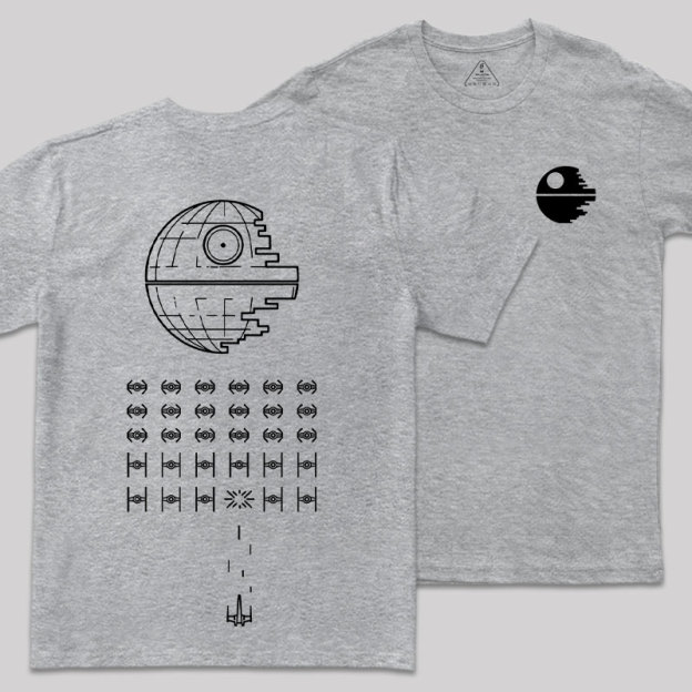 Pixel Wars Front And Back Printing Geek T-Shirt