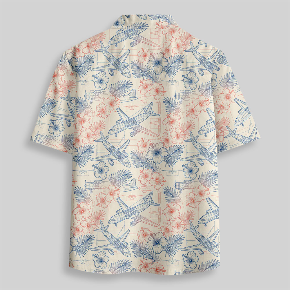 Tropical Takeoff Button Up Pocket Shirt