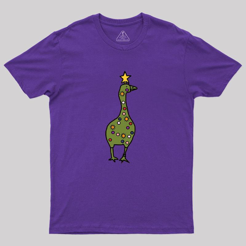Silly Goose Christmas Tree Geek T-Shirt