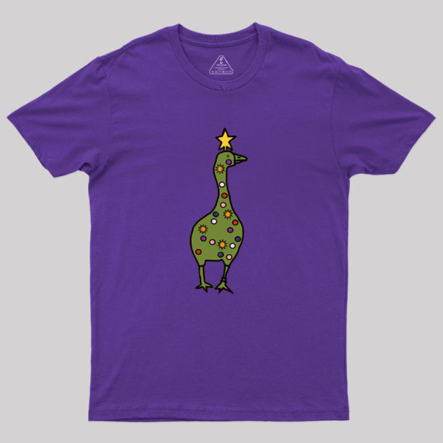 Silly Goose Christmas Tree Geek T-Shirt