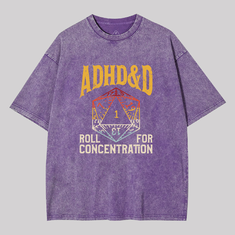 ADHD&D Dice Washed T-shirt