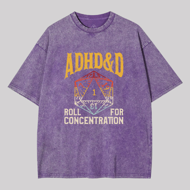 ADHD&D Dice Washed T-shirt