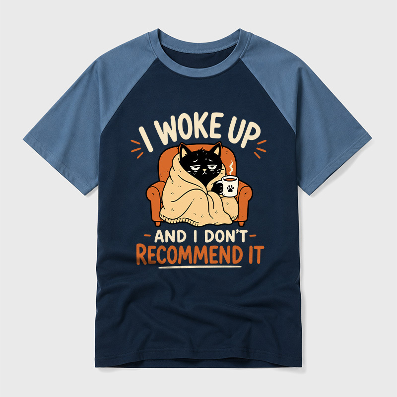 I Woke Up And I Don't Recommend It Geek Retro Raglan T-Shirt