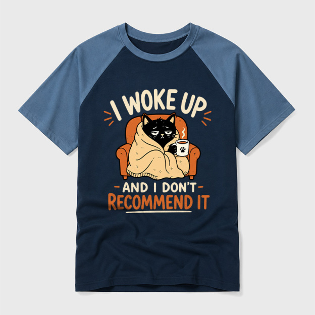 I Woke Up And I Don't Recommend It Geek Retro Raglan T-Shirt