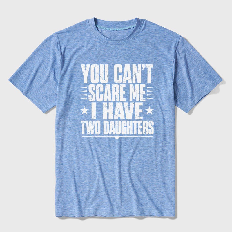 I Have  Two Daughters Ultra Soft Heather Tee