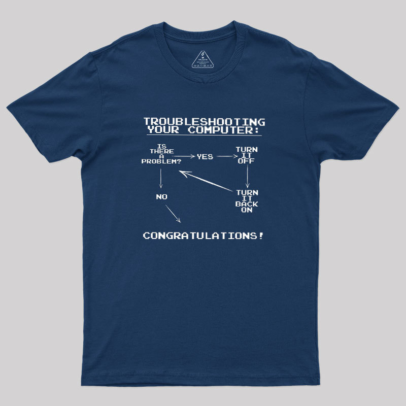 Troubleshooting Your Computer Geek T-Shirt