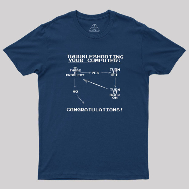 Troubleshooting Your Computer Geek T-Shirt