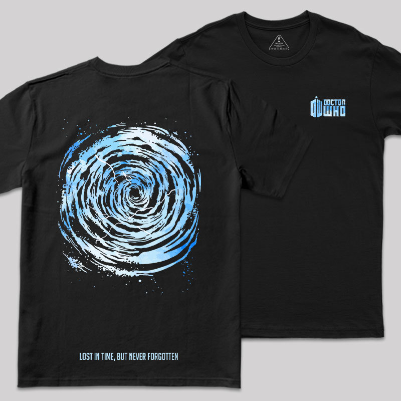 Time Vortex Front and Back Printing Geek T-Shirt