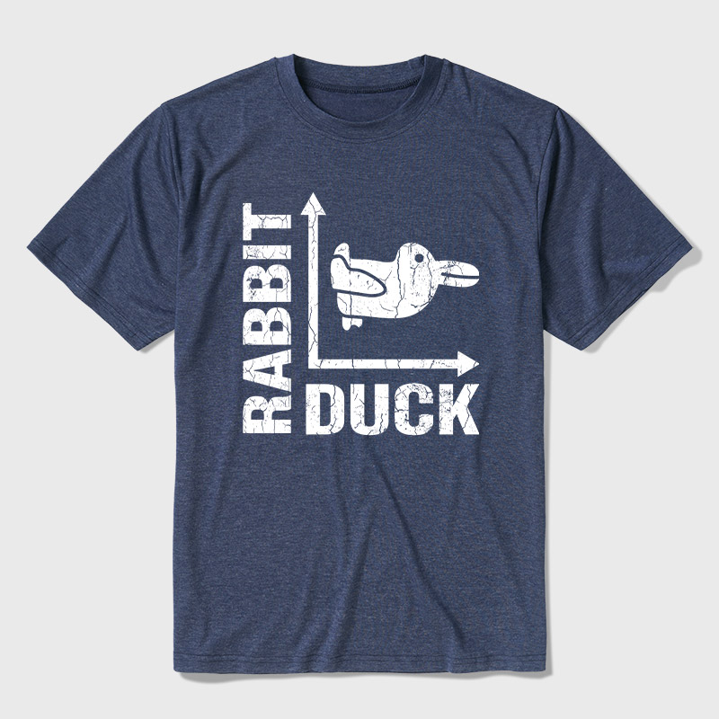 Rabbit or Duck Funny Ultra Soft Heather Tee