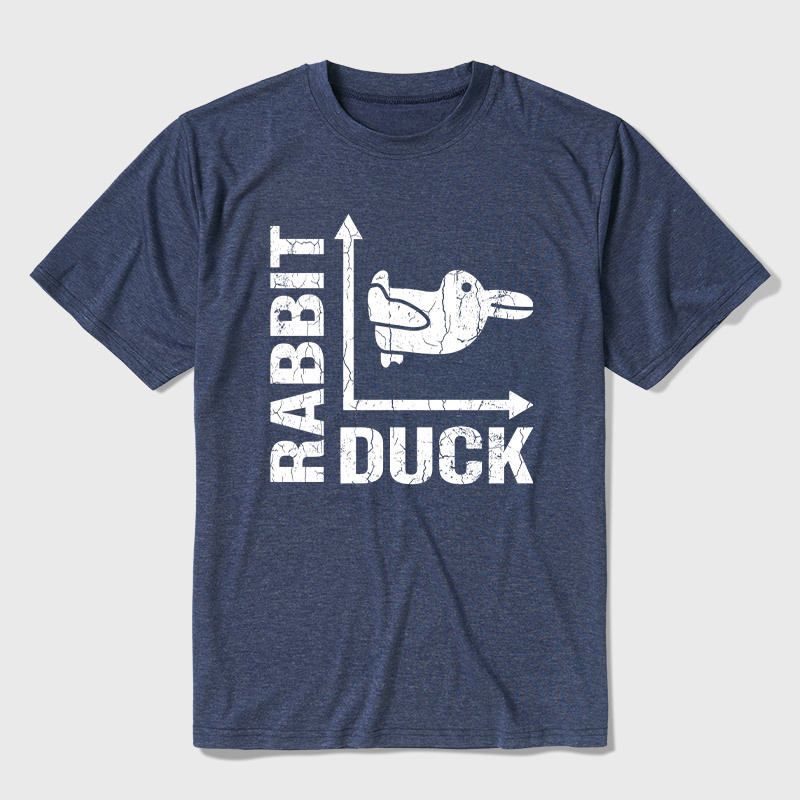 Rabbit or Duck Funny Ultra Soft Heather Tee