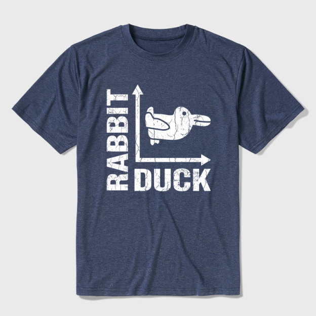 Rabbit or Duck Funny Ultra Soft Heather Tee