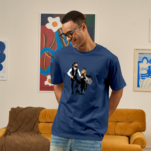 Pixel Rumors Fleet Rock Duo Graphic Geek T-Shirt