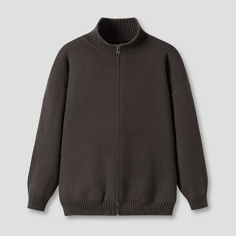 Solid Full-Zip Cardigan