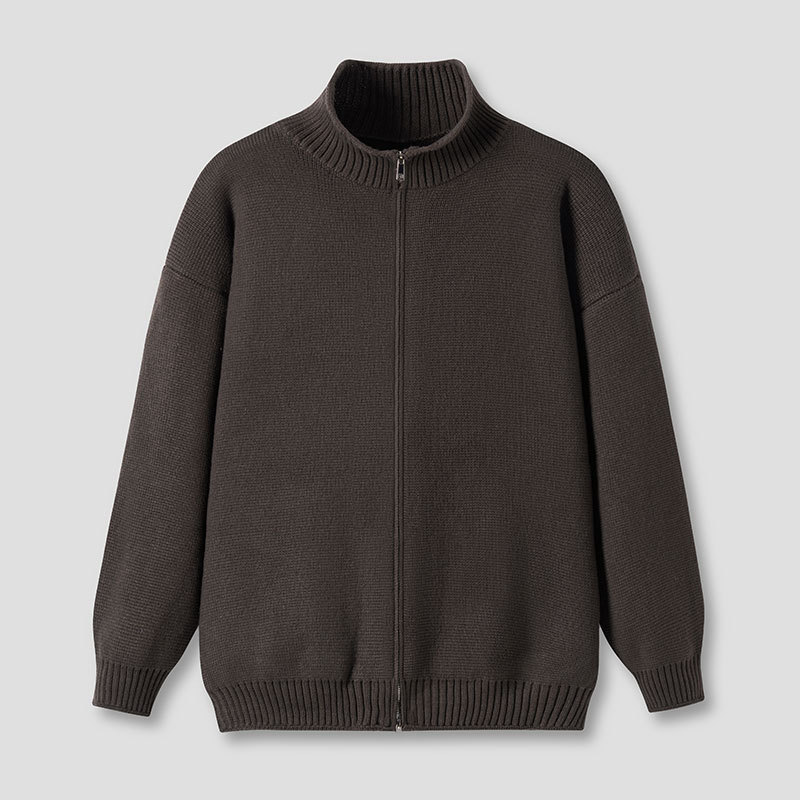 Solid Full-Zip Cardigan