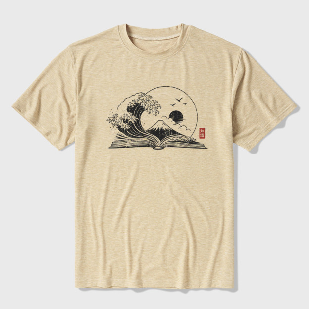 The Great Wave of Knowledge Ultra Soft Heather Tee