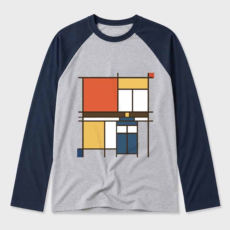 Mondrian Who Geek Retro Raglan Long-Sleeve Tee