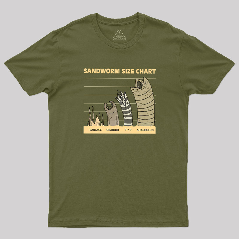 Sandworm Size Chart Geek T-Shirt