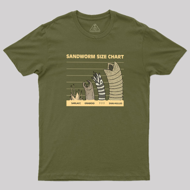 Sandworm Size Chart Geek T-Shirt
